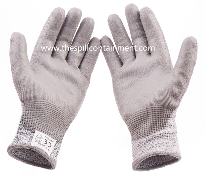 OEM Coated Anti-Cut Fingertip PU Gloves for Steel Glass Industry